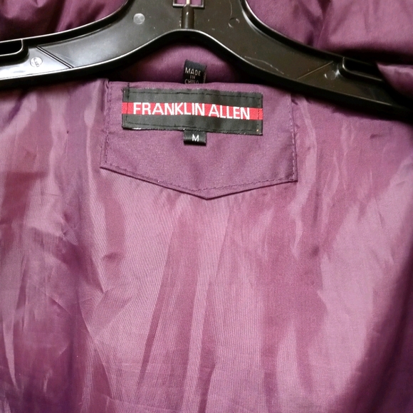Deep Plum Franklin Allen Puffer Jacket Sz M - Picture 3 of 6
